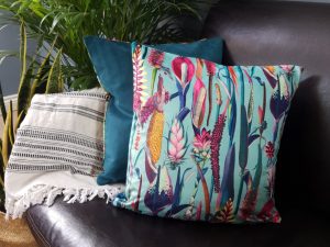 Luxury Mint Velvet Cushion, Modern Home Interior Idea