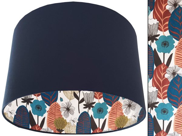 Autumn Leaf Lampshade Blue, Scandinavian Home Interior