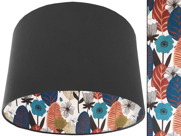 Autumn Leaf Lampshade Dark Grey, Scandinavian Home Interior