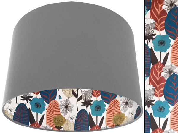 Autumn Leaf Lampshade Light Grey, Scandinavian Home Interior