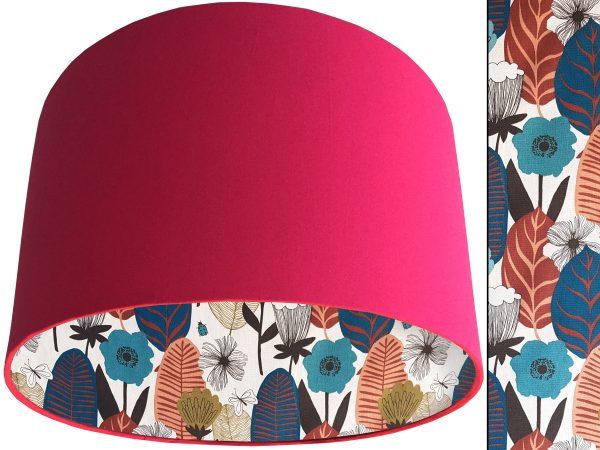 Autumn Leaf Lampshade Pink, Scandinavian Home Interior