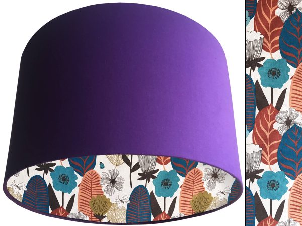 Autumn Leaf Lampshade Purple, Scandinavian Home Interior