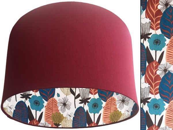 Autumn Leaf Lampshade Red, Scandinavian Home Interior