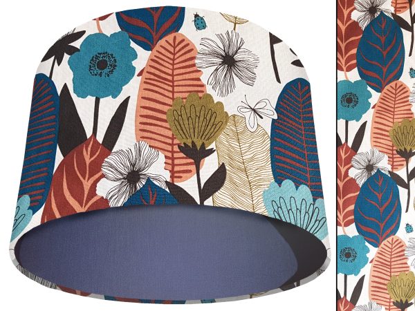 Autumn Leaf Light Shade Blue, Modern Scandi Home Interior