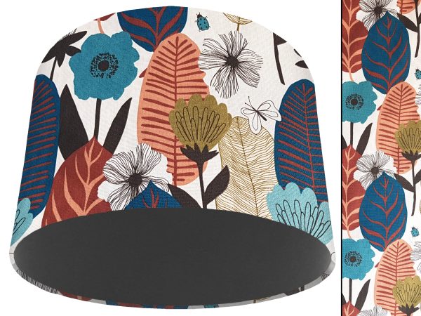 Autumn Leaf Light Shade Dark Grey, Modern Scandi Home Interior
