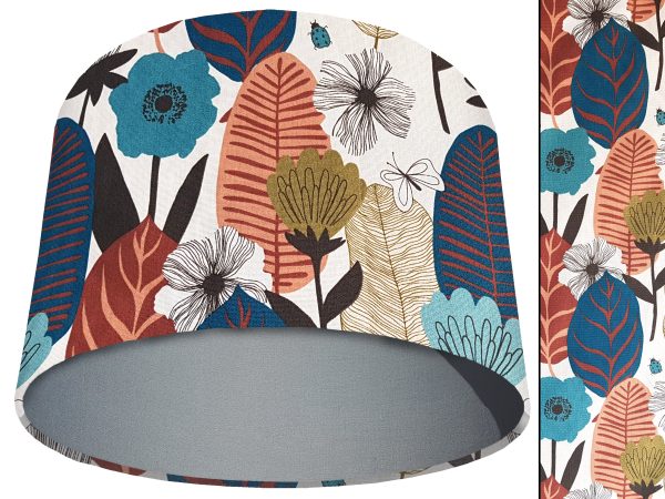 Autumn Leaf Light Shade Light Grey, Modern Scandi Home Interior