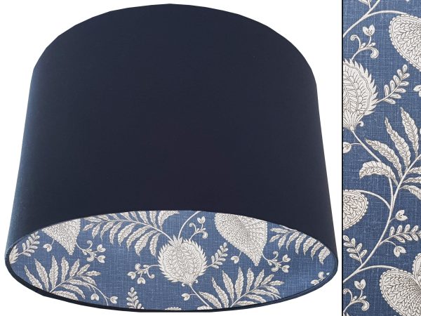 Blue Paisley Lampshade Blue, Contemporary Home Interior