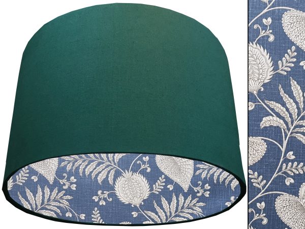 Blue Paisley Lampshade Green, Contemporary Home Interior