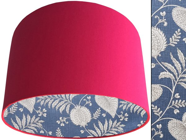 Blue Paisley Lampshade Pink, Contemporary Home Interior