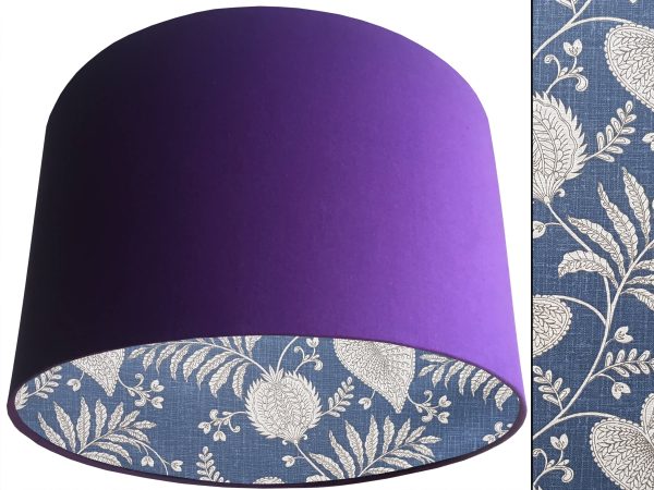 Blue Paisley Lampshade Purple, Contemporary Home Interior