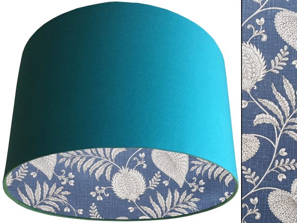 Blue Paisley Lampshade Teal, Contemporary Home Interior