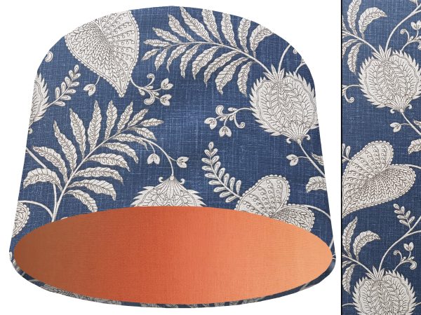 Paisley Blue Light Shade Orange, Modern Bold Home Interior