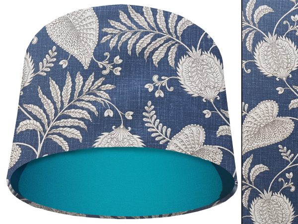 Paisley Blue Light Shade Teal, Modern Bold Home Interior