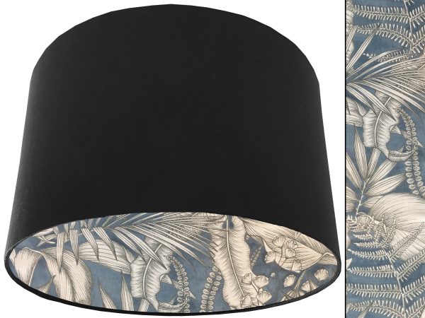 Blue Tropical Lampshade Black, Home Interior Light Shade