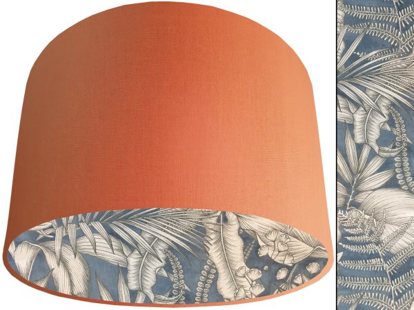 Blue Tropical Lampshade Orange, Home Interior Light Shade
