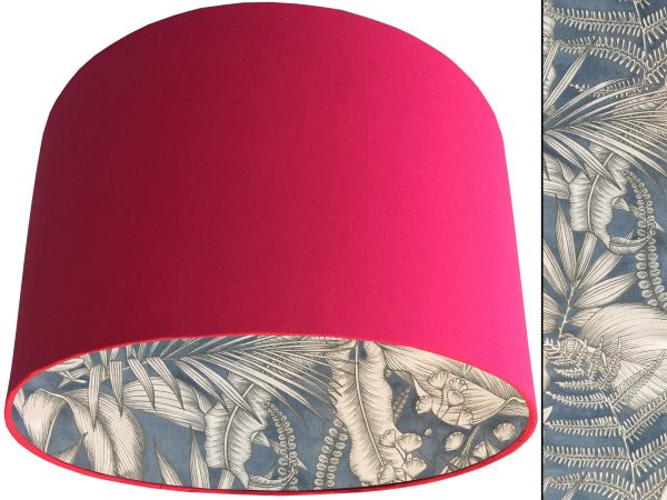 Blue Tropical Lampshade Pink, Home Interior Light Shade