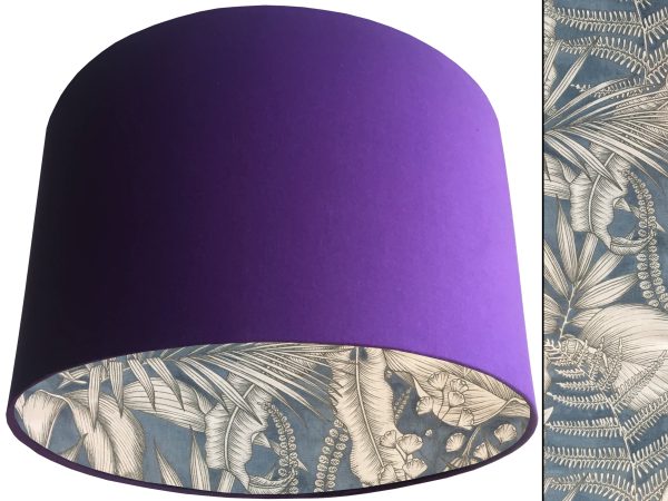 Blue Tropical Lampshade Purple, Home Interior Light Shade