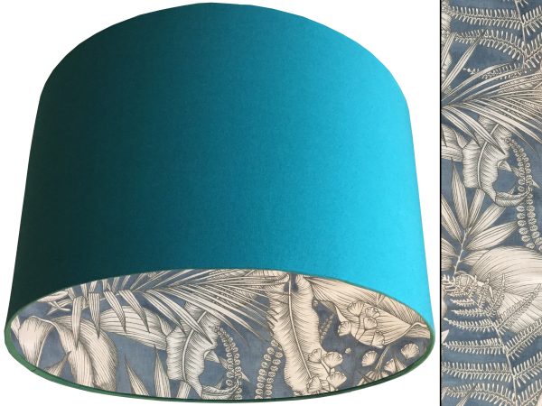 Blue Tropical Lampshade Teal, Home Interior Light Shade