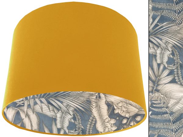 Blue Tropical Lampshade Yellow, Home Interior Light Shade