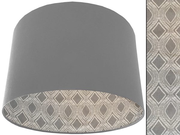 Boho Grey Lampshade Light Grey, Modern Bohemian Home Light