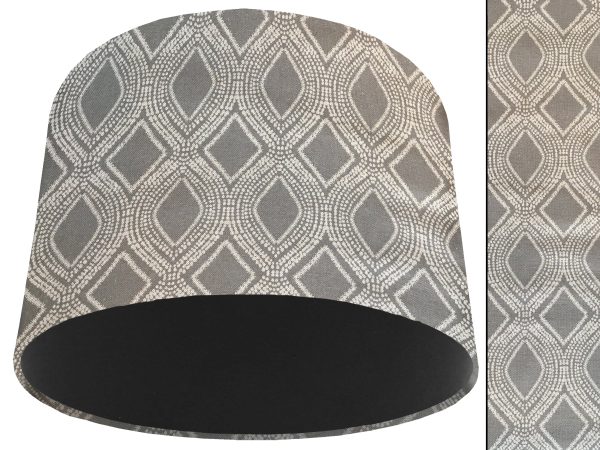 Boho Grey Light Shade Black, Modern Bohemian Lampshade