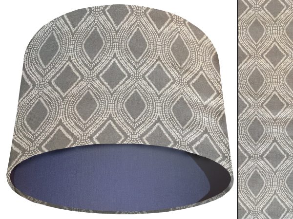 Boho Grey Light Shade Blue, Modern Bohemian Lampshade