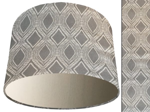 Boho Grey Light Shade Cream, Modern Bohemian Lampshade