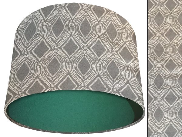Boho Grey Light Shade Green, Modern Bohemian Lampshade