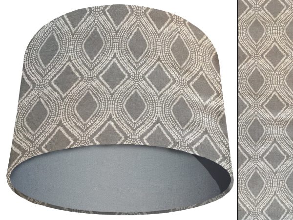 Boho Grey Light Shade Light Grey, Modern Bohemian Lampshade