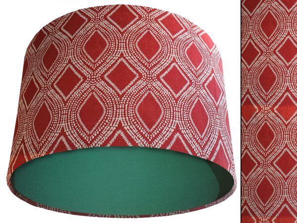 Boho Red Light Shade Green, Bohemian Home Interior