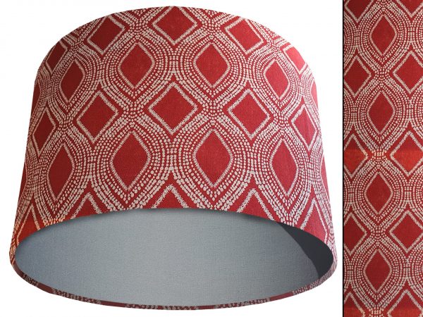 Boho Red Light Shade Light Grey, Bohemian Home Interior