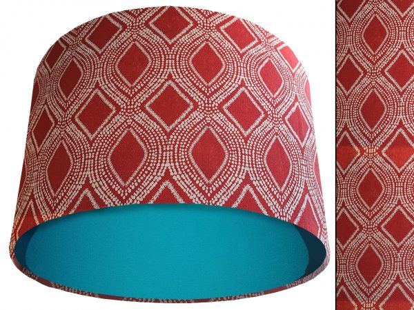 Boho Red Light Shade Teal, Bohemian Home Interior