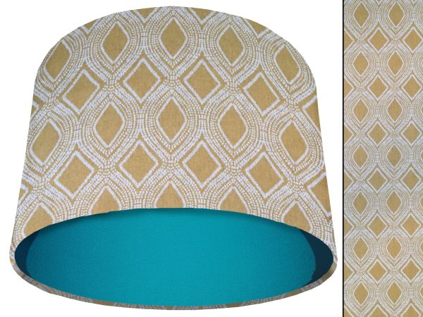 Boho Yellow Light Shade Teal, Bohemian Style Home Interior