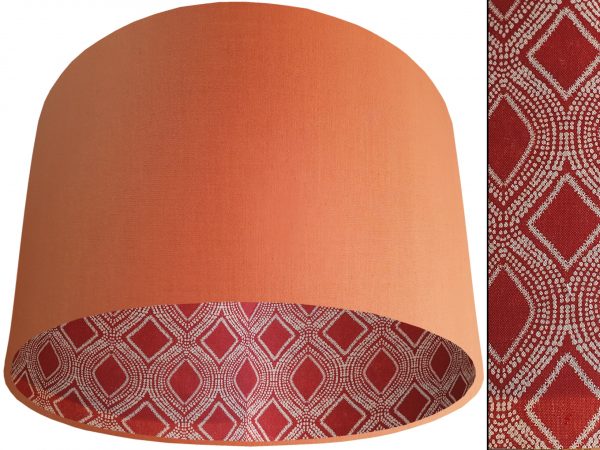Boho Red Lampshade Orange, Bohemian Home Interior Light