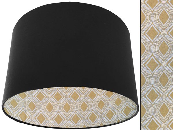 Boho Yellow Lampshade Black, Modern Bohemian Interior