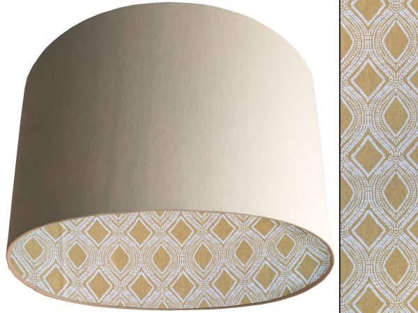 Boho Yellow Lampshade Cream, Modern Bohemian Interior