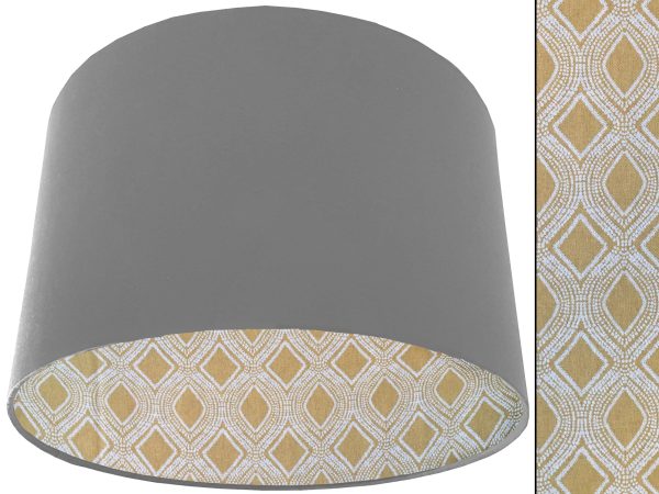Boho Yellow Lampshade Light Grey, Modern Bohemian Interior