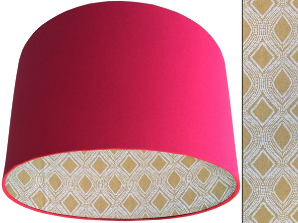 Boho Yellow Lampshade Pink, Modern Bohemian Interior