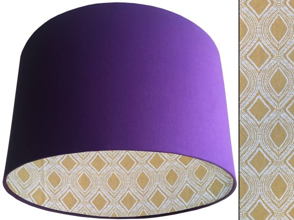 Boho Yellow Lampshade Purple, Modern Bohemian Interior