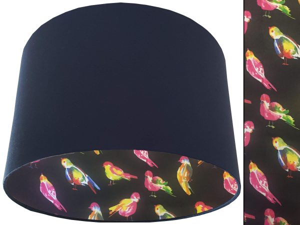 Bright Bird Lampshade Blue, Vibrant Animal Light Shade