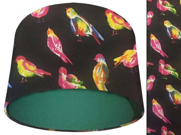 Bright Birds Light Shade Green, Colourful Animal Lampshade