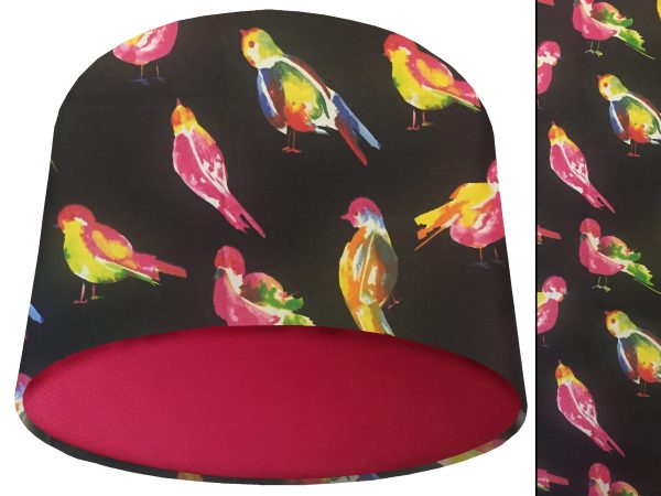 Bright Birds Light Shade Red, Colourful Animal Lampshade