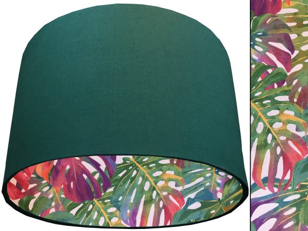 Bright Palm Leaf Lampshade Green, Vibrant Tropical Interior