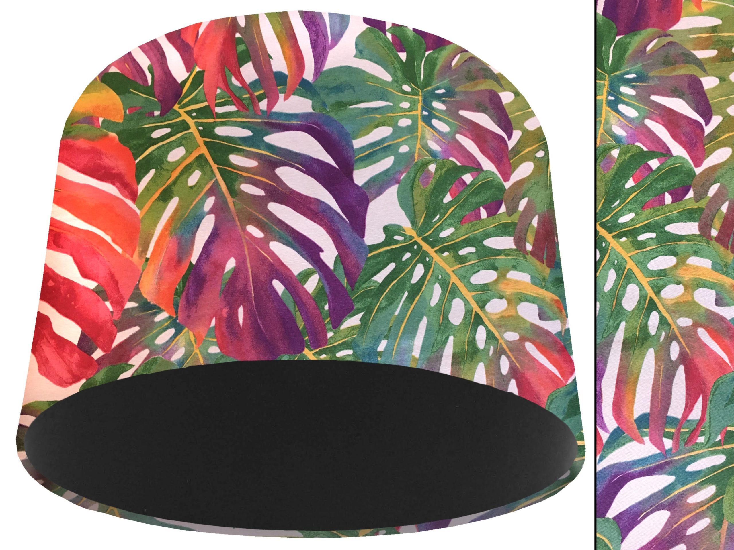 Bright Palm Leaves Light Shade Black, Vibrant Home Interior