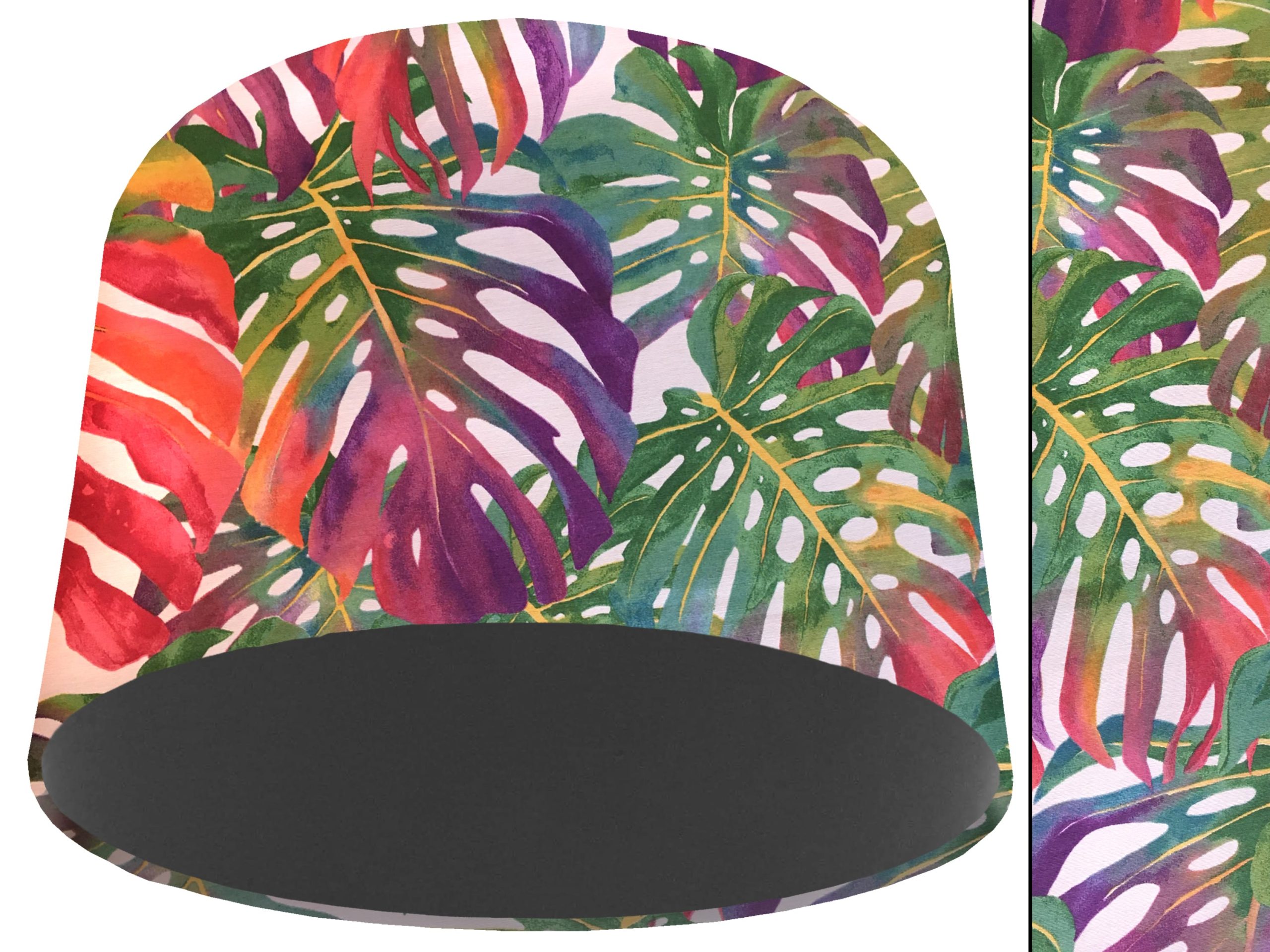 Bright Palm Leaves Light Shade Dark Grey, Vibrant Home Interior