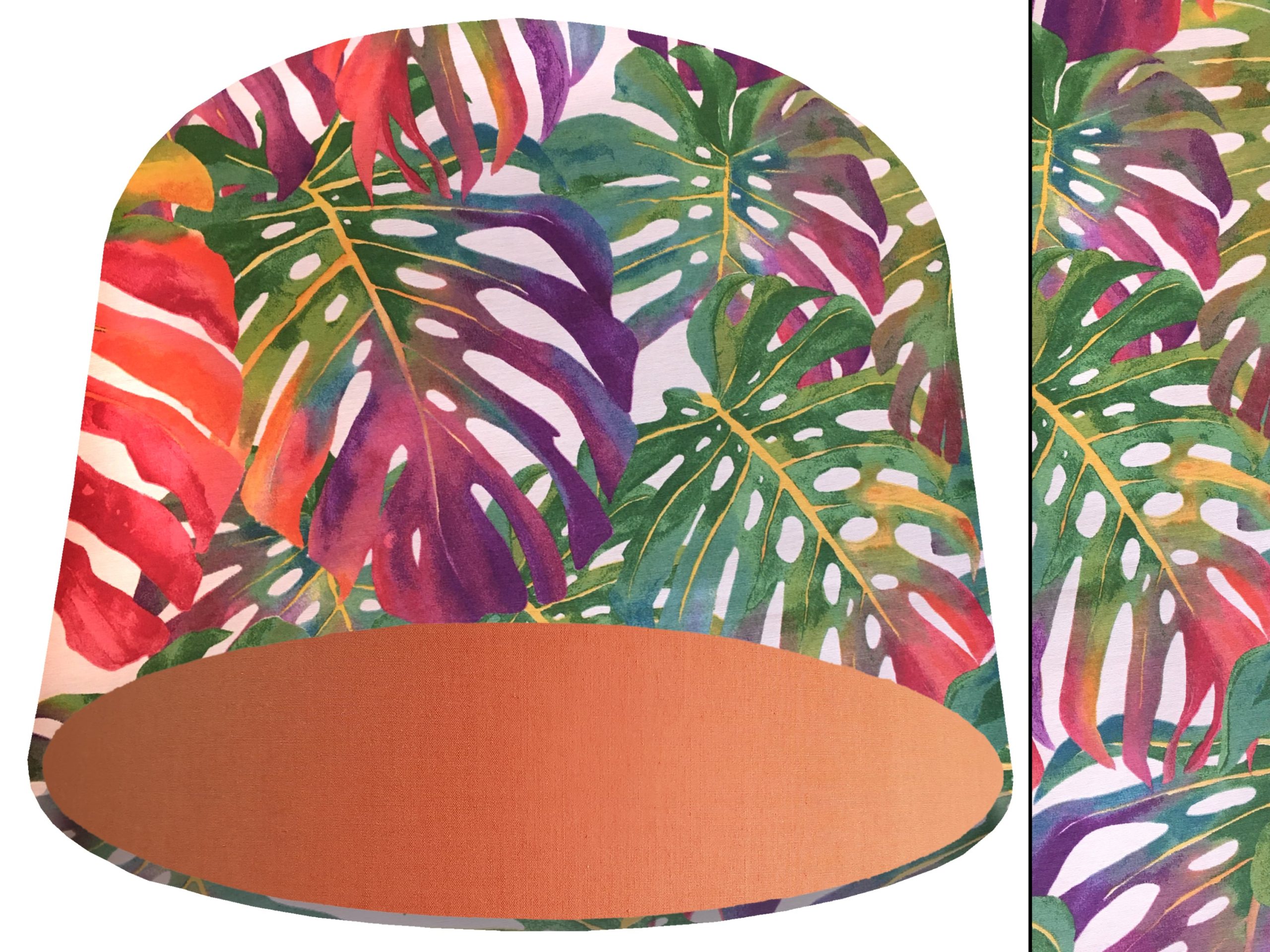 Bright Palm Leaves Light Shade Orange, Vibrant Home Interior