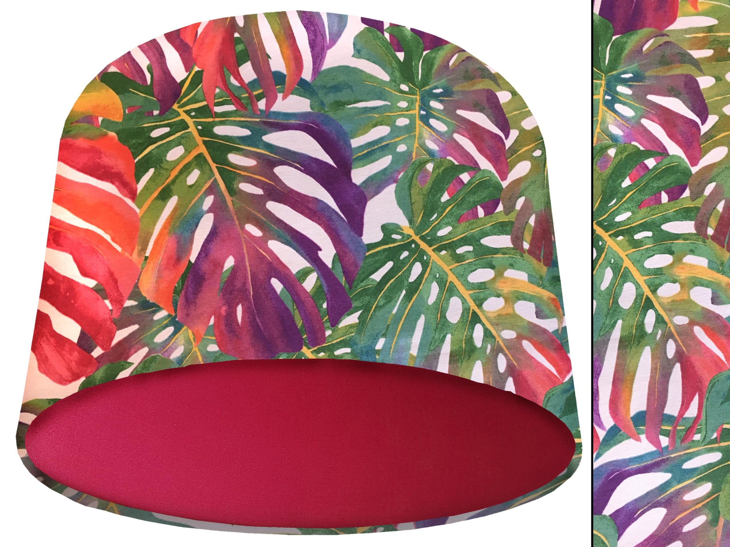Bright Palm Leaves Light Shade Red, Vibrant Home Interior