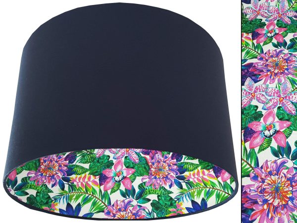 Bright Tropics Lampshade Blue, Modern Tropical Home Light