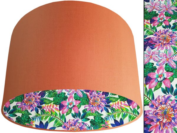 Bright Tropics Lampshade Orange, Modern Tropical Home Light