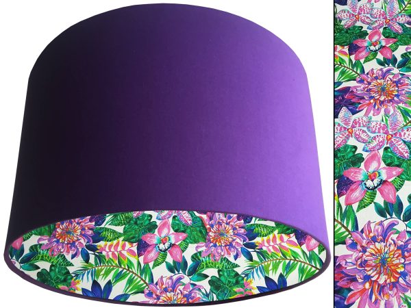 Bright Tropics Lampshade Purple, Modern Tropical Home Light